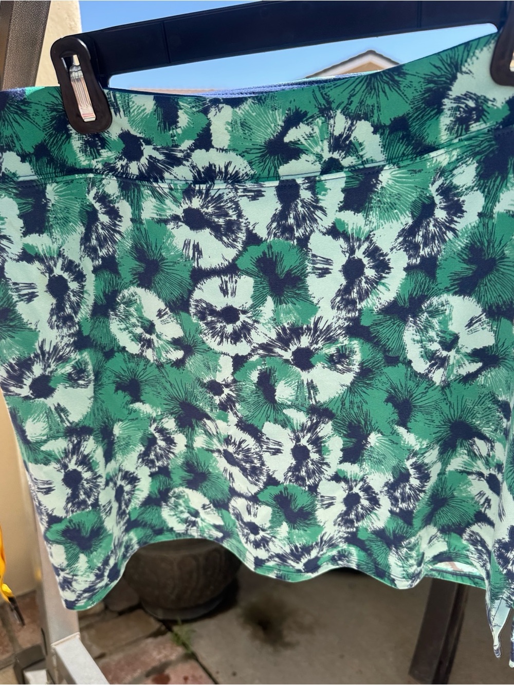 Tranquility by Colorado Clothing Green & Blue Floral Skater Skirt